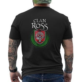 Ross Surname Scottish Clan Tartan Crest Badge Mens Back Print T-shirt - Thegiftio UK