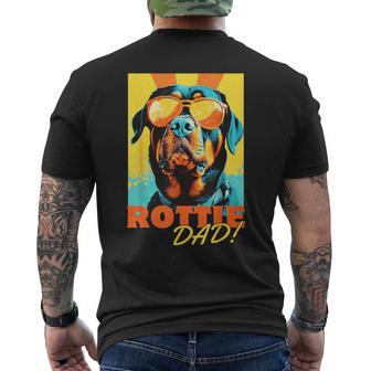 Rottie Dad — Rottweiler Papa Imintage-Look Lustig T-Shirt mit Rückendruck - Geschenkecke