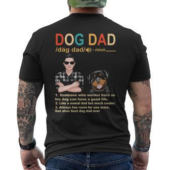 Rottweiler Dog Dad Definition For Daddy Fathers Day Men's T-shirt Back Print | Mazezy AU