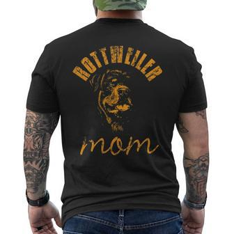 Rottweiler Rottie Mom Mom Vintage Men's T-shirt Back Print | Mazezy