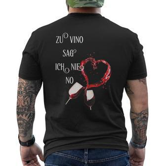 Rotwein Liebhaber Herz-Design Kurzärmliges Herren-T-Kurzärmliges Herren-T-Shirt für Weinliebhaber - Seseable
