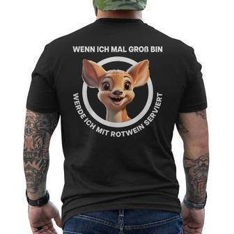 Rotwein Serviertes Hirsch Motiv Schwarz Kurzärmliges Herren-T-Kurzärmliges Herren-T-Shirt für Erwachsene - Seseable