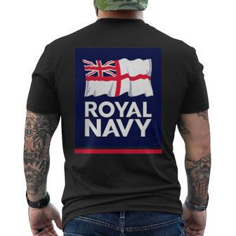 Royal Navy Uk Naval Flag Patch Military Veteran Men's T-shirt Back Print - Monsterry DE