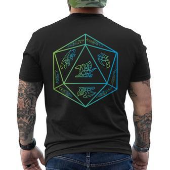 Rpg Dragon Dice Polyhedral Rpg Men's T-shirt Back Print - Seseable