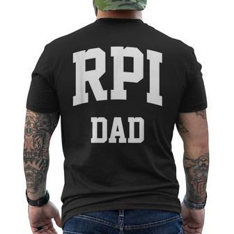 Rpi Dad Athletic Arch College University Alumni Men's T-shirt Back Print - Monsterry