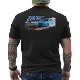 Rs Turbo Tuner Rally Car Octane Blue Performance Hot Hatch Men's T-shirt Back Print - Thegiftio UK