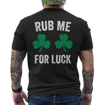 Rub Me For Luck St Patrick's Day Party Irish Cute Men's T-shirt Back Print - Monsterry DE