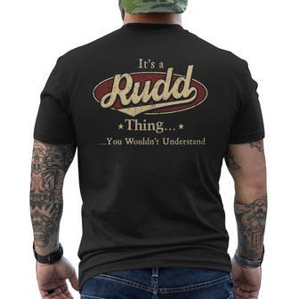 Rudd Shirt Personalized Name T Shirt Name Print T Shirts Shirts With Name Rudd Mens Back Print T-shirt - Thegiftio UK