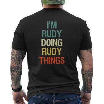 Im Rudy Doing Rudy Things Personalized First Name Mens Back Print T-shirt - Thegiftio UK