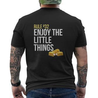 Rule 32 Enjoy The Little Things Mens Back Print T-shirt - Thegiftio UK