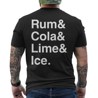 Rum And Cola Cuba Cocktail Recipe Men's T-shirt Back Print - Monsterry AU
