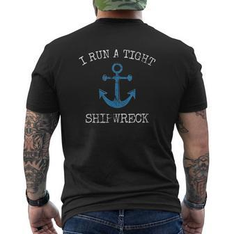 I Run A Tight Shipwreck Boaters Men Mens Back Print T-shirt - Thegiftio UK