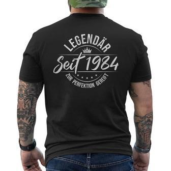 Runder Geburtstag Birthday Legendär Seit 1984 T-Shirt mit Rückendruck - Seseable