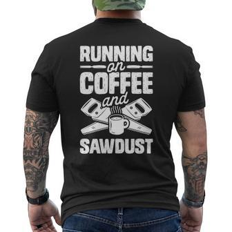 Running Coffee And Sawdust Men's T-shirt Back Print | Mazezy