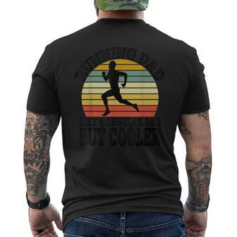 Running Dad Marathon Runner Father's Day Vintage Men's T-shirt Back Print - Seseable