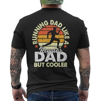 Running Dad Like Regular But Cooler Father's Day Men Men's T-shirt Back Print - Monsterry DE