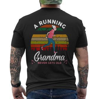 A Running Grandma Never Gets Old Men's T-shirt Back Print | Mazezy
