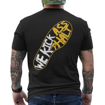 Running We Kick Asphalt Men's T-shirt Back Print | Mazezy