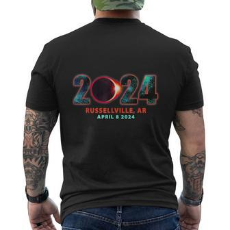 Russellville Arkansas Total Solar Eclipse 2024 Men's T-shirt Back Print - Monsterry UK