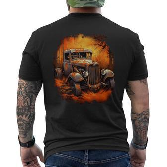 Rust Bucket Hot Rod Rat Rod Vintage Classic Car Men Men's T-shirt Back Print - Monsterry UK