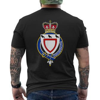 Rutherford Coat Of Arms Family Crest Mens Back Print T-shirt - Thegiftio UK