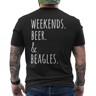 Weekends Beer Beagle Dog Men's T-shirt Back Print - Monsterry AU