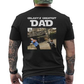 S A K Galaxy's Greatest Dad Mens Back Print T-shirt | Mazezy