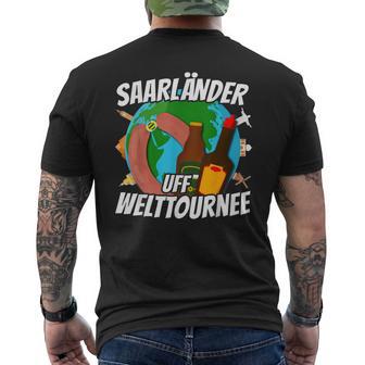 Saarländer Auf Welttournee Saarland Liebe Travel S T-Shirt mit Rückendruck - Geschenkecke