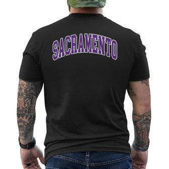 Sacramento Text Men's T-shirt Back Print | Mazezy