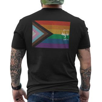 You Are Safe With Me Lgbt Ally Men's T-shirt Back Print - Monsterry UK