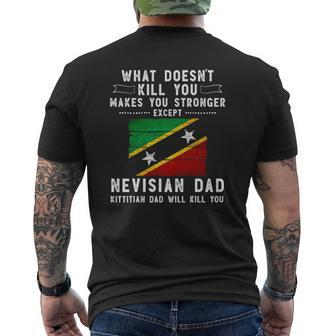 Saint Kitts & Nevis Dad For Men Father's Day Mens Back Print T-shirt | Mazezy UK