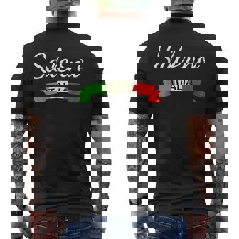 Salerno Italia Bandera Italia Souvenir A Juego Italiano Camiseta Hombre Estampado Espalda - Regaloses