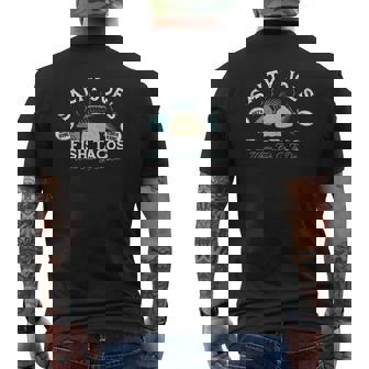 Salty Joes Fish Tacos Men's T-shirt Back Print | Mazezy
