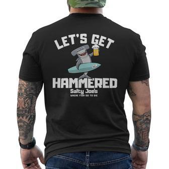 Salty Joes Lets Get Hammered Men's T-shirt Back Print - Monsterry