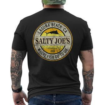 Salty Joes Vintage Logo Men's T-shirt Back Print - Monsterry