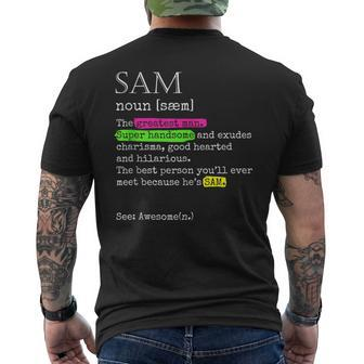 Sam Noun Greatest Handsome Good Hearted Man Men's T-shirt Back Print - Monsterry UK