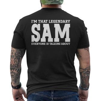 Sam Personal Name Sam Men's T-shirt Back Print - Monsterry CA