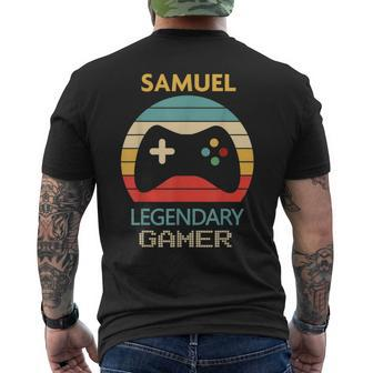 Samuel Name Personalised Legendary Gamer Men's T-shirt Back Print - Seseable