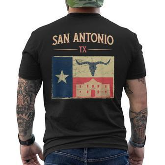 San Antonio Texas A Memorable Souvenier I Idea Men's T-shirt Back Print - Monsterry