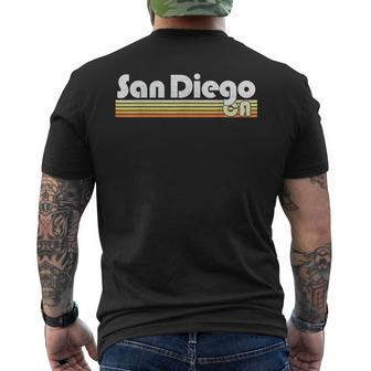 San Diego California Retro Style City Vintage Pride 70S 80S Men's T-shirt Back Print - Monsterry CA