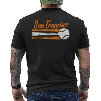 San Francisco Baseball Vintage Distressed Met At Gameday Men's T-shirt Back Print | Mazezy AU