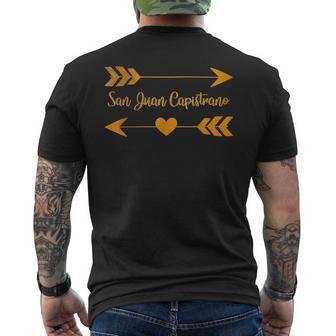 San Juan Capistrano Ca California City Home Roots Men's T-shirt Back Print - Monsterry