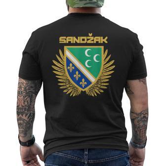 Sandzak Sandzaklija Novi Pazar Flag T-Shirt mit Rückendruck - Seseable