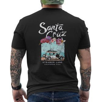 Santa Cruz Surf Van Vintage California Surfing Mens Back Print T-shirt - Seseable
