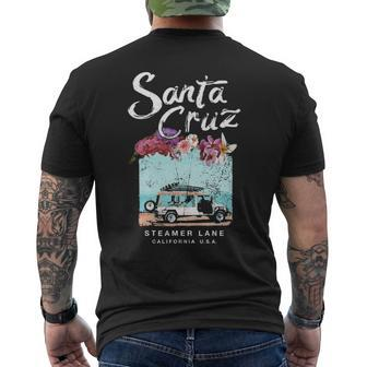 Santa Cruz Surf Van Vintage California Surfing Men's T-shirt Back Print | Mazezy