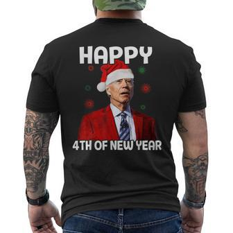 Santa Joe Biden 4Th Of New Year Ugly Christmas Sweater Men V2 Mens Back Print T-shirt - Thegiftio UK