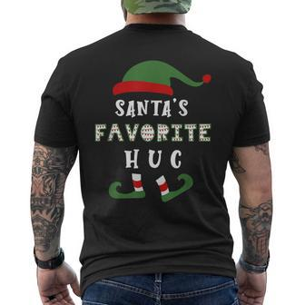 Santa's Favorite Health Unit Coordinator Huc Healthcare Elf Mens Back Print T-shirt - Thegiftio UK