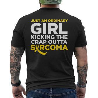 Sarcoma For Cancer Patient Female Men's T-shirt Back Print - Monsterry DE