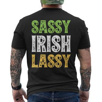 Sassy Irish Lassy Shirt Mens Back Print T-shirt - Thegiftio