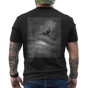 Satan Descends Upon Earth Gustave Dore Men's T-shirt Back Print - Monsterry CA